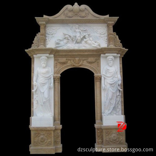 luxury marble door surround with roman decoration